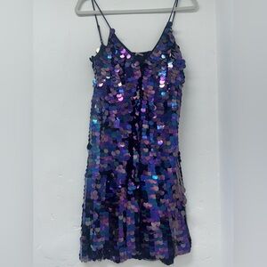 Miami Black and Purple Sequin Dress